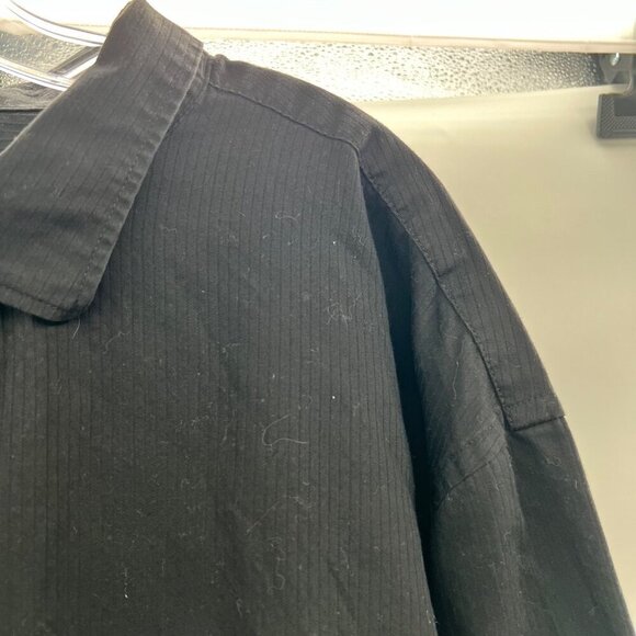 Van Heusen Men's Button Up Shirt Long Sleeve Black Size 3XL - Picture 4 of 9